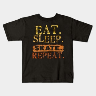 Eat Sleep Skate Repeat Kids T-Shirt